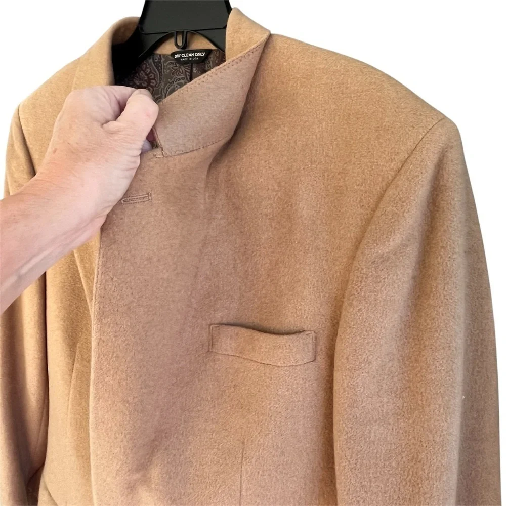 Vintage Lord & Taylor Bill Blass Camel Hair Suit Jacket Blazer Old Money Preppy